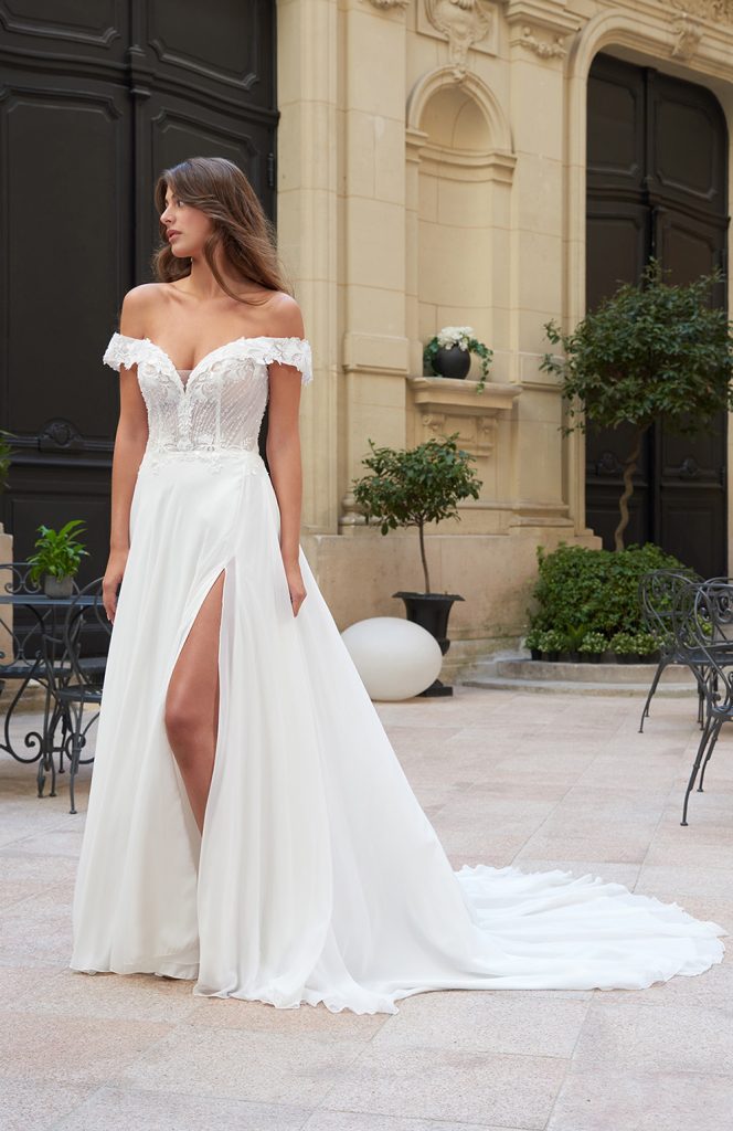 Robe de mariée Trapèze 2022 | Boutique robe de mariage Paris Couture  Nuptiale